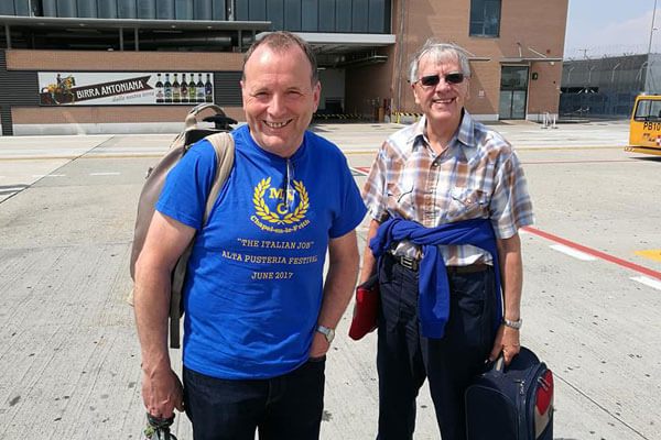 choir members landing in Italy for a series of concerts