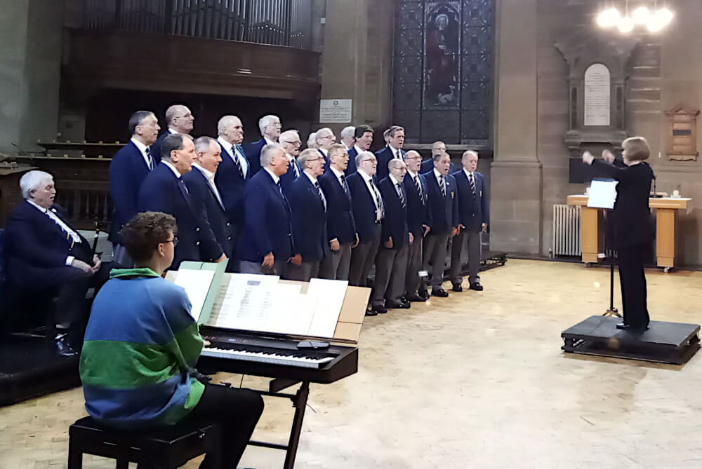 Chapel Male voice Choir in full voice