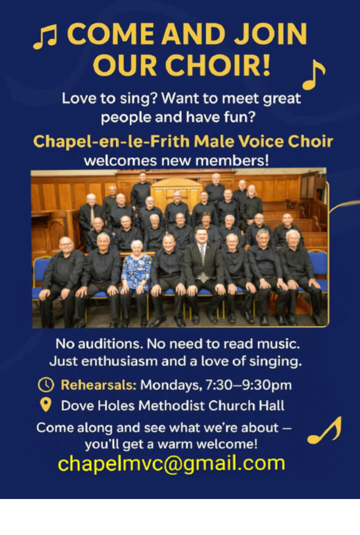 poster to join Chapel Male Voice Choir