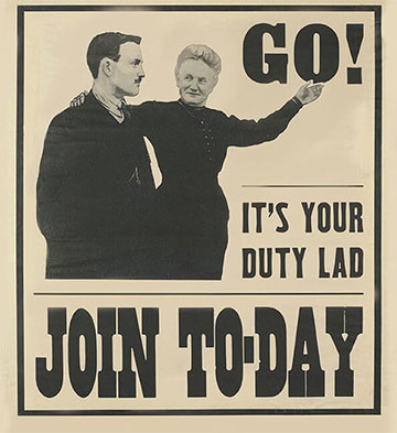 WW1 enlistment poster
